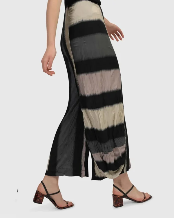 Alembika. Jess Crinkle Punto Pant In Stripe.