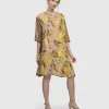 Alembika. Mix Pattern Kaftan Dress.