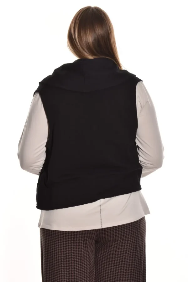 Bryn Walker. Crop Wrap Vest In Bamboo Fleece.