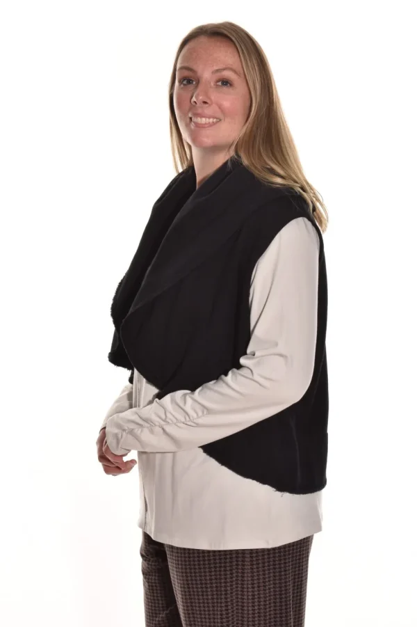 Bryn Walker. Crop Wrap Vest In Bamboo Fleece.