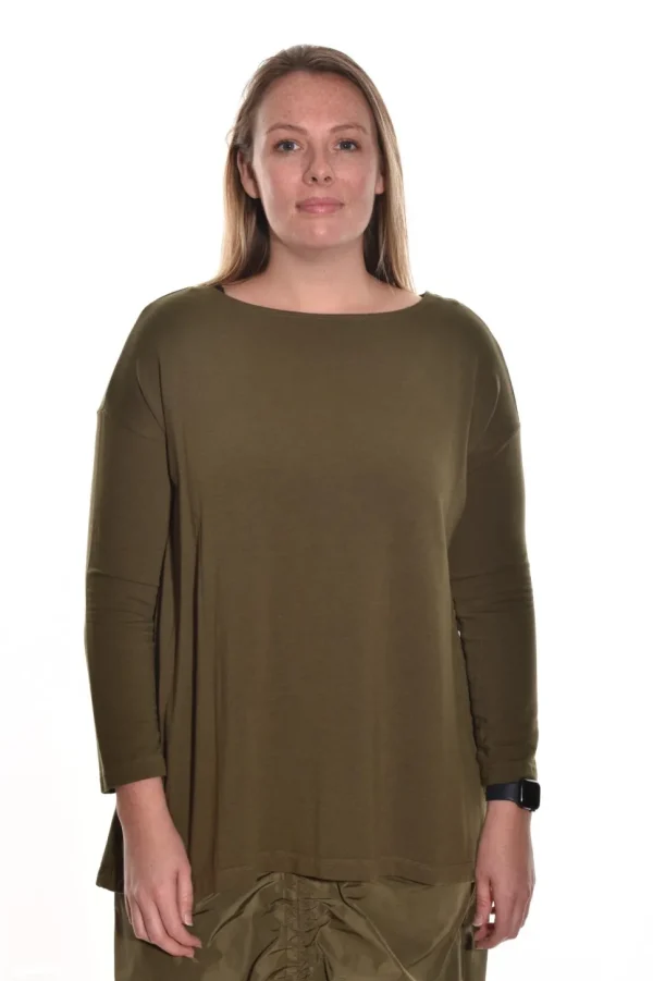 Bryn Walker. Long Sleeve Bex Shirt In French Terry.