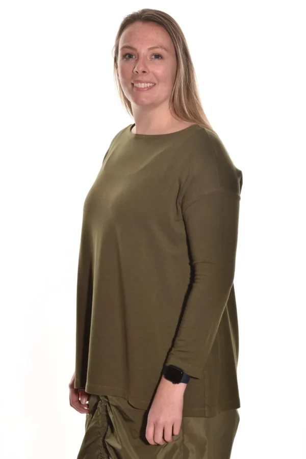 Bryn Walker. Long Sleeve Bex Shirt In French Terry.
