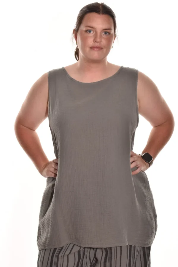Bryn Walker. Pira Tank In Cotton Gauze.