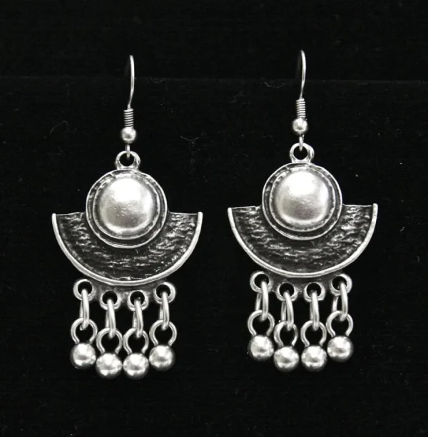 Chanour. Pewter Earrings. #5011.