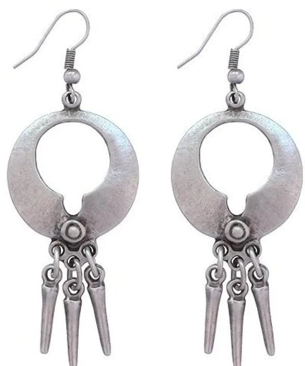 Chanour. Pewter Earrings. #NE1012.