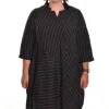 Cheyenne. Notch Neck Pin Stripe Bubble Tunic.