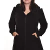 Color Me Cotton. Zip Front Long Hoodie.