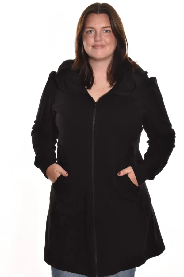 Color Me Cotton. Zip Front Long Hoodie.