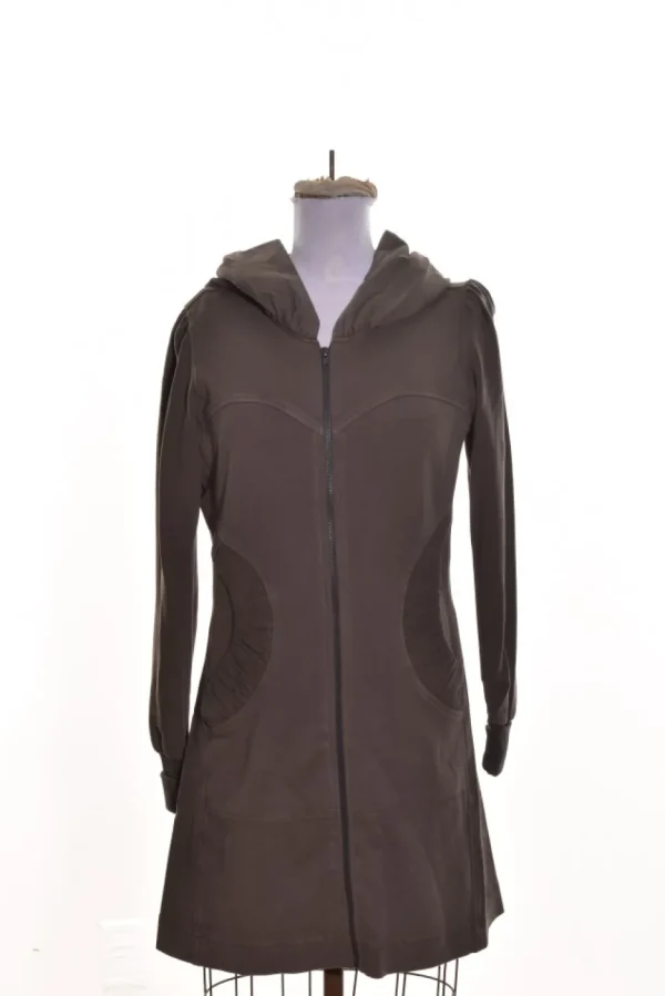 Color Me Cotton. Zip Front Long Hoodie.