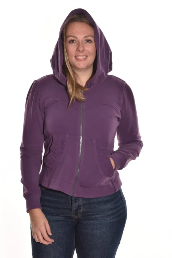 Color Me Cotton. Zip Front Short Hoodie.