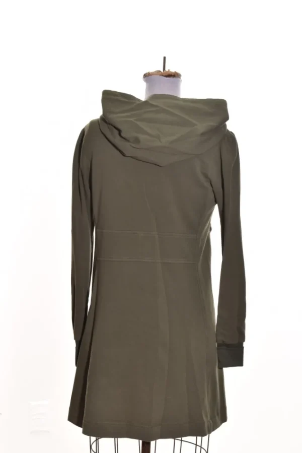 Color Me Cotton. Zip Front Long Hoodie.