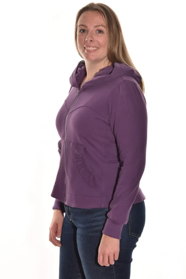 Color Me Cotton. Zip Front Short Hoodie.