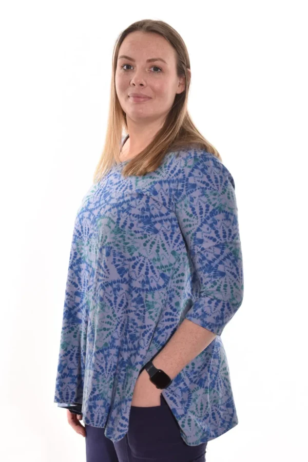 Cotton Lani. Relaxed 3/4 Length Sleeve Tunic.