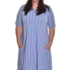 Cotton Lani. Striped Pocket Dress.