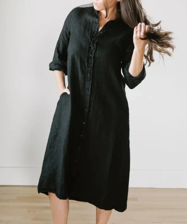 CP Shades. Linen Maxi Dress.