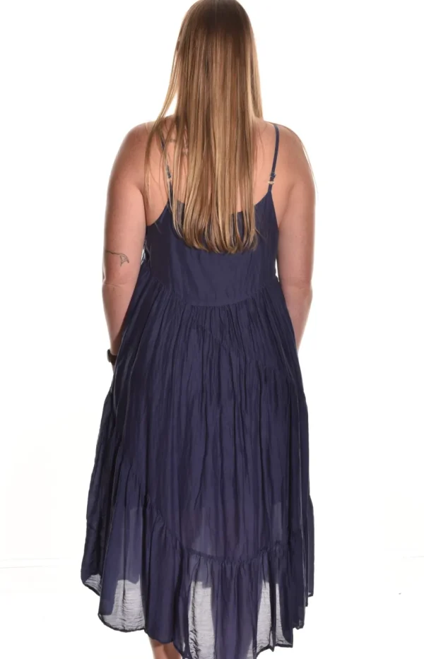 CP Shades. Tiered Dress In Silk Cotton.