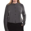 Cut Loose. Crop Asymmetrical Cardy In Pucker Double Cloth.