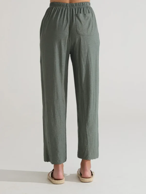 Cut Loose. Raw Hem Barrel Pant In Linen Cotton Jersey. (SPECIAL ORDER).#5012226.