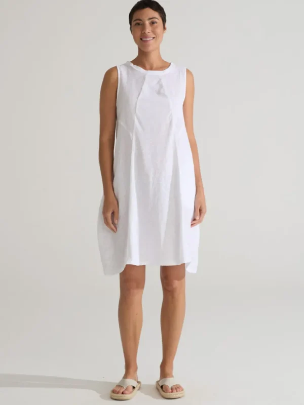 Cut Loose. Seamed Bubble Dress In Linen Cotton. (SPECIAL ORDER).#5700843