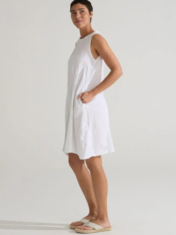 Cut Loose. Seamed Bubble Dress In Linen Cotton. (SPECIAL ORDER).#5700843