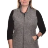 Cut Loose. Zip Front Vest In Boiled Wool.