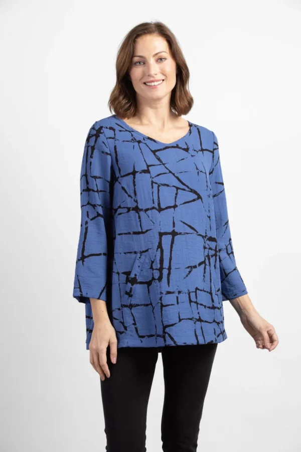 Habitat. Abstract Crackle Artist Tunic.