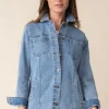 Habitat. Boyfriend Jacket In Stretch Denim. #11410.