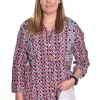 Habitat. Boyfriend Tunic in Ikat Mix.