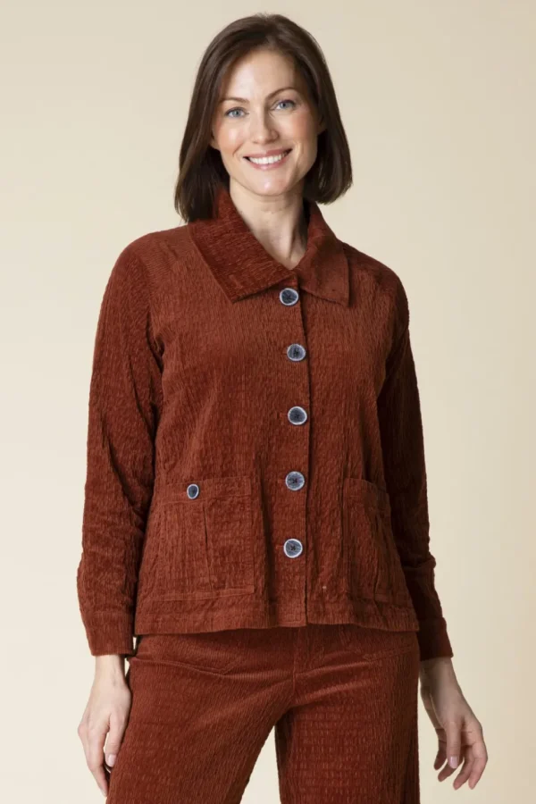 Habitat. Cargo Jacket In Rustic Stretch Corduroy.