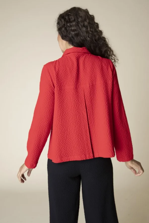 Habitat. Crinkle Crepe Solid Easy Swing Jacket.