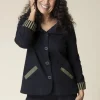 Habitat. Double Face Mix Stripe Contrast Trim Jacket.