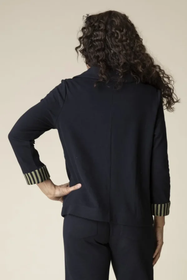 Habitat. Double Face Mix Stripe Contrast Trim Jacket.
