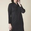 Habitat. Easy Pocket Dress In Stretch Faux Suede.