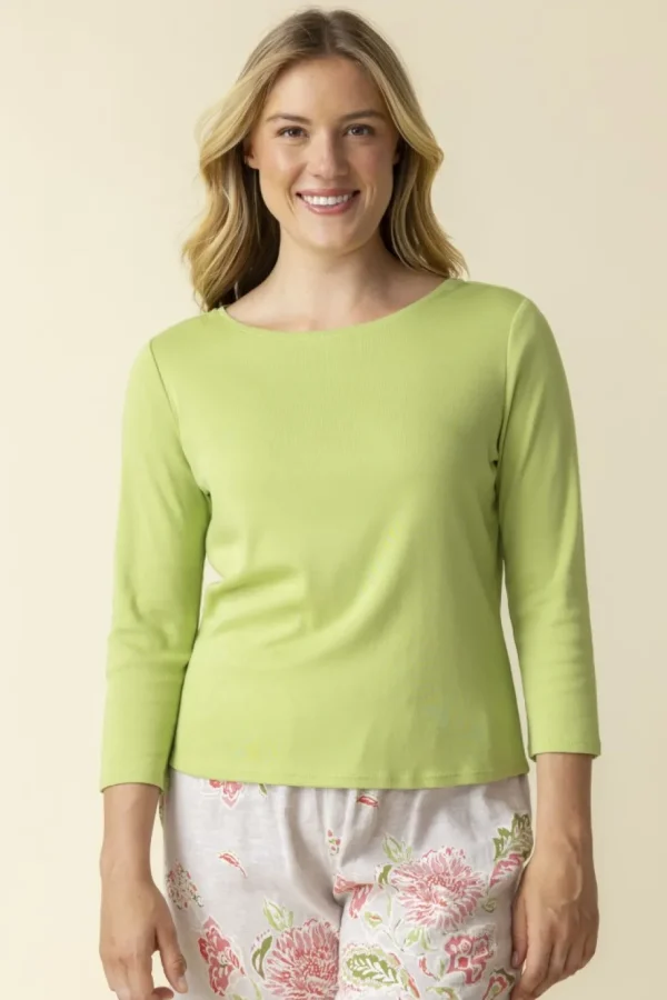 Habitat. Everyday Boatneck Tee In Rib Cotton. #16410.