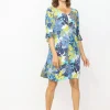 Habitat. Flounce Pocket Sleeve Dress.