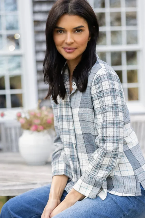 Habitat. Girl Gone Plaid Mixed Shirt.