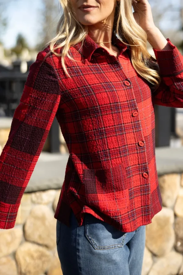 Habitat. Girl Gone Plaid Mixed Shirt.