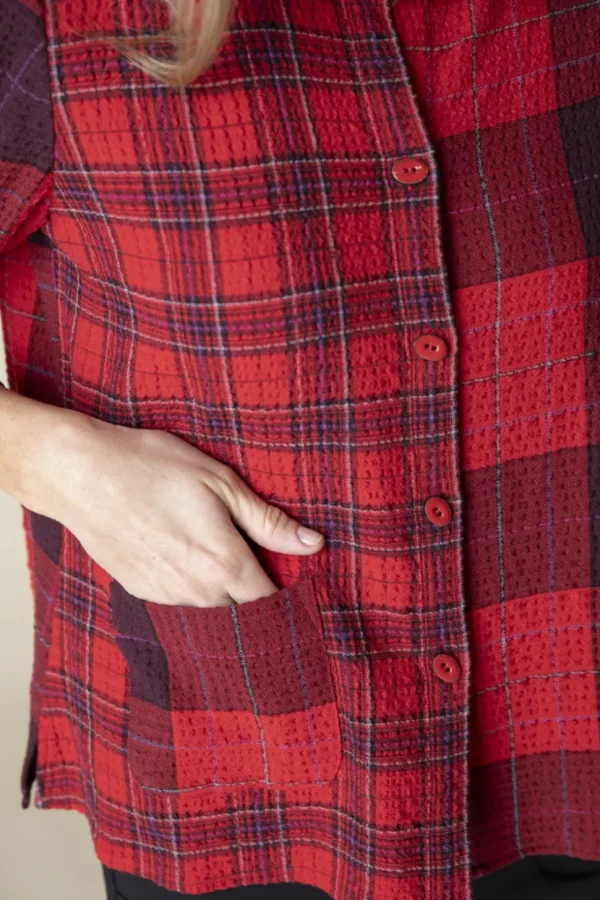Habitat. Girl Gone Plaid Mixed Shirt.