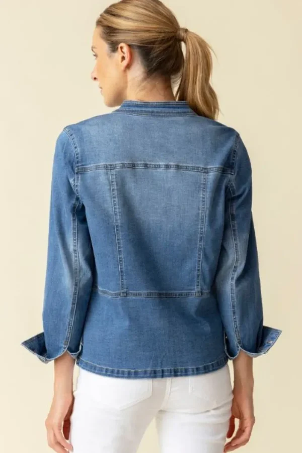 Habitat. Moto Jacket In Stretch Denim. #11412.