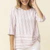 Habitat. On-Deck Twist Pullover In Crinkle Crepe. #21115.