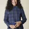 Habitat. Plaid Pocket Pullover In Speckled Knit.