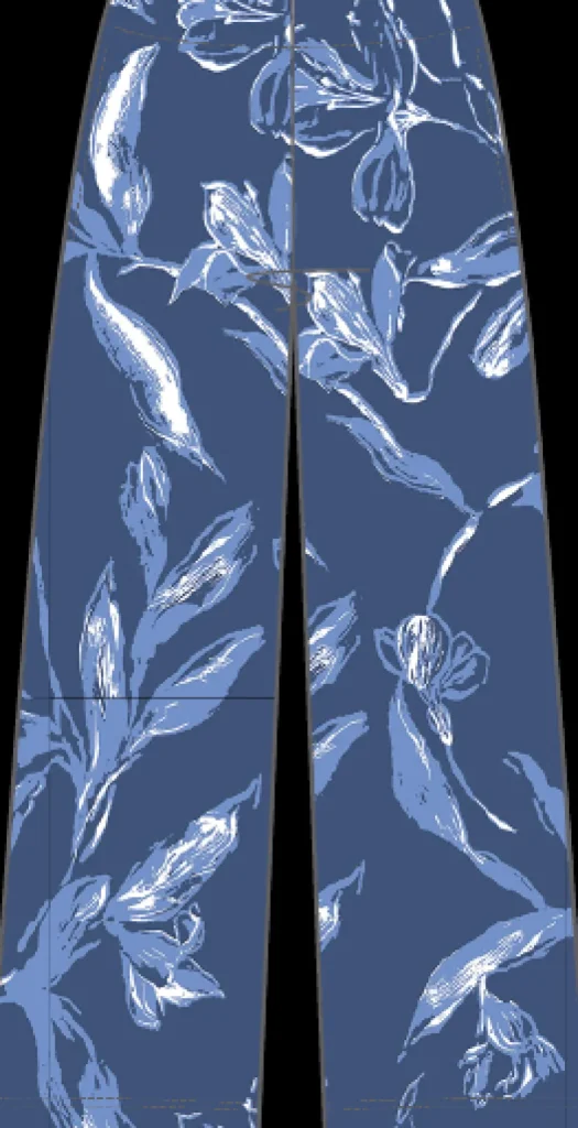 Habitat. The Flat Front Flood Pant in Floral Puckerweave.