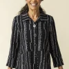 Habitat. Tulip Hem Swing Jacket In Pucker Weave. #22014.