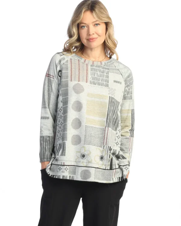 Jess & Jane. Gallery, Fleece Raglan Sleeve Top.