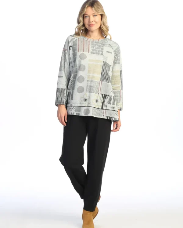 Jess & Jane. Gallery, Fleece Raglan Sleeve Top.