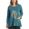 Jess & Jane. Happy Days, Mineral 100% Cotton Fleece Tunic.