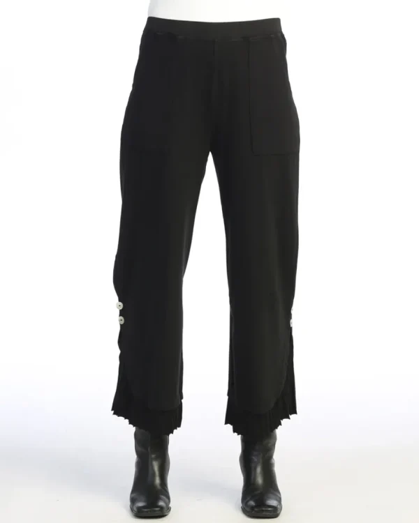 Jess & Jane. Mineral Washed Pant With Fat Rib Contrast.