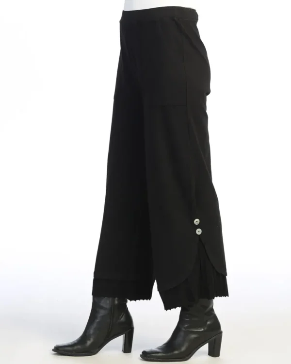 Jess & Jane. Mineral Washed Pant With Fat Rib Contrast.