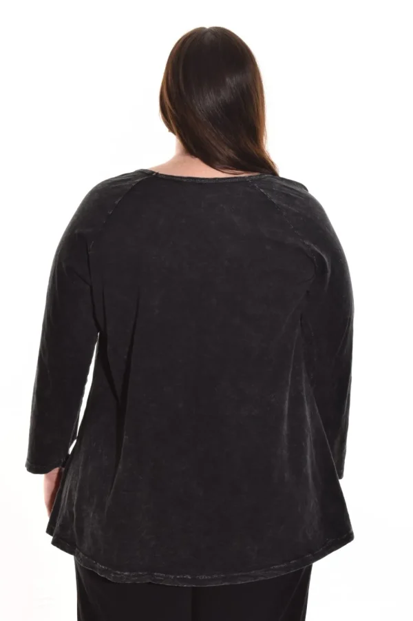Jess & Jane. Sunshine . 100% Cotton Slub Patch Pockets Tunic Top.