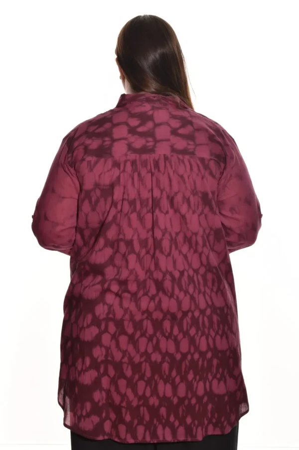 Lea. Double Pocket Tunic In Organic Cotton Mulmul With Pipe Tye Dye.